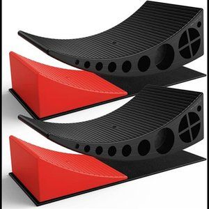 Camper Leveler Kit RV Curved, Wheel Chocks, Anti-Slip Mats, up to 35,000 lbs